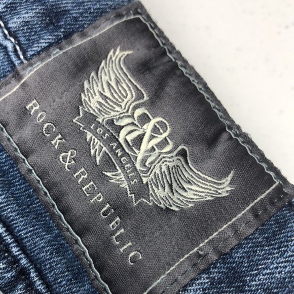 VINTAGE ROCK & REPUBLIC ANKLE CROP JEANS 28x25 🇺🇸 - Picture 4 of 13